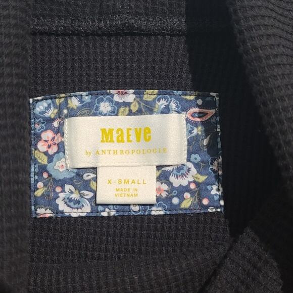 Anthropologie Maeve Cowl Neck Waffle Knit Thermal Tunic - Picture 3 of 4